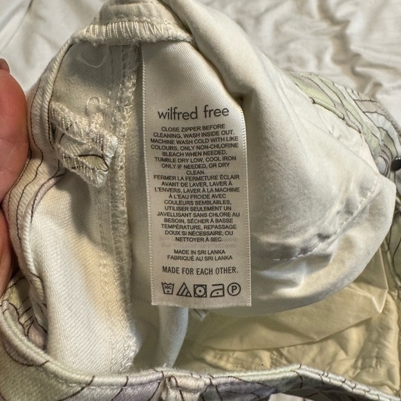 WILFRED Free Vera Pant Printed High Waisted Twill Pants Soft Swirls Neutral - 8 - Picture 10 of 16